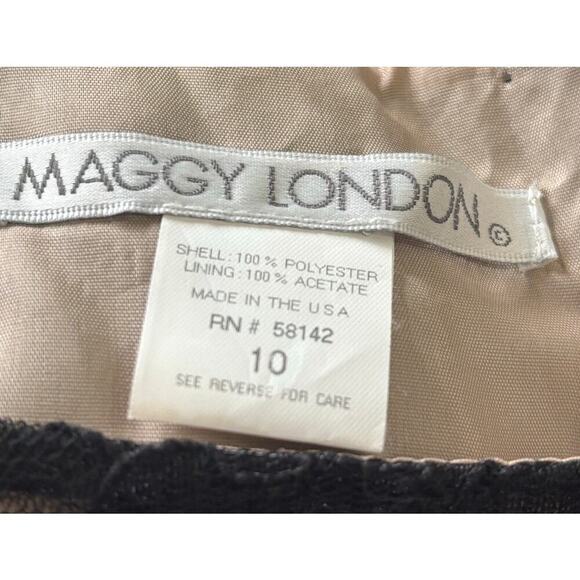 Maggy London black lace sheath dress, wedding guest, romantic, classic, retro - Picture 4 of 4